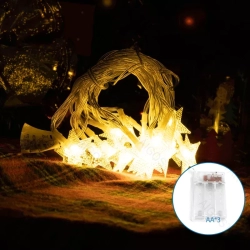 Lampki choinkowe 10 LED wisząca gwiazda 3 baterie AA -Ciepła biel,